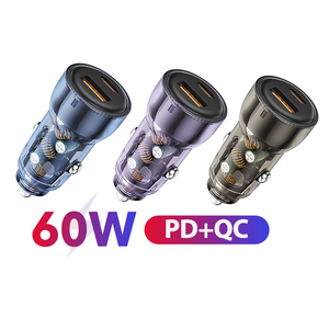 Nhanh chóng 4-Cổng xe USB sạc Vôn kế 150W PD 2USB 2 ổ cắm 51 Watt xách tay <span class=keywords><strong>Android</strong></span> sạc điện thoại di động 12V 60A tự động 30W đầu ra gan - Product Image 2