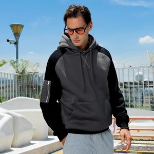 Sweat-shirt à capuche pour homme en molleton avec cordon de serrage et poche Coupe régulière Manches longues - Product Image 2