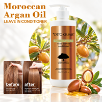 Après-shampoing sans rinçage à l'huile d'argan du Maroc pour cheveux secs et abîmés, hydratation intense, réparation des cheveux traités chimiquement, tous types de cheveux, OEM/ODM