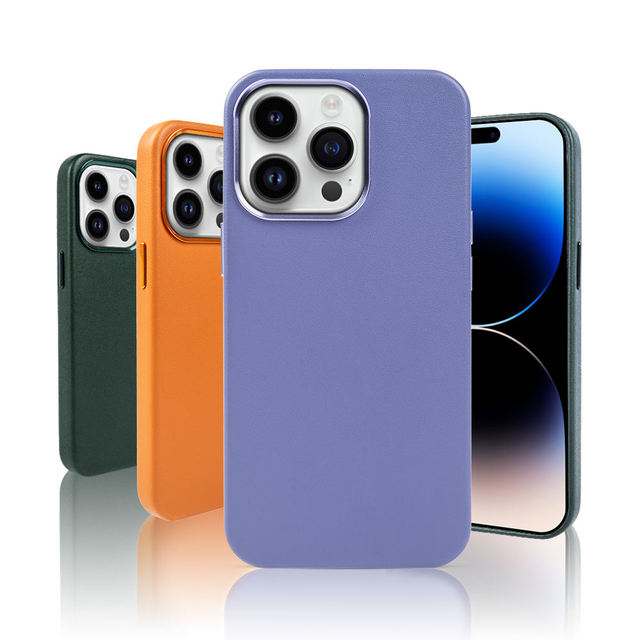 Pu Leather Phone Case for Iphone 15 14 Magnetic Case Cover Shockproof Wireless Charging for Iphone 12 Factory Price