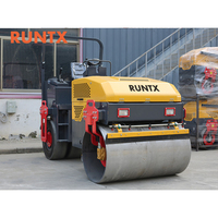 Rouleau vibratoire routier RUNTX de 4 tonnes à haute fréquence pour le compactage de l'asphalte et du sol