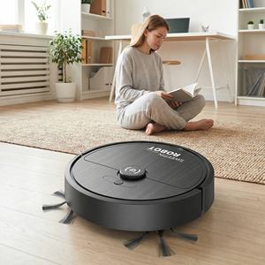 เครื่องดูดฝุ่นรุ่นใหม่แบบเปียกและแห้ง หุ่นยนต์ดูดฝุ่นสำหรับทำความสะอาดพื้นอพาร์ทเมนต์ ดีไซน์เสียงเบา เหมาะสำหรับใช้ในบ้าน - Product Image 1
