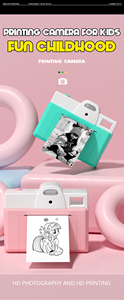 Q8 Çocuklar için MOS Sensörlü ve MicroSD 1200mAh Pilli Anında Baskı Fotoğraf Yazıcılı Anında Dijital Fotoğraf Makinesi-Noel Doğum Günü Hediye Kutusu - Product Image 2