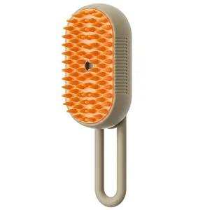 Nouveau design confortable peigne de bain en silicone pour animaux de compagnie brosse autonettoyante pour enlever la fourrure de chat avec réservoir d'eau