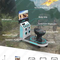 Simulateur d'équitation 9D VR, jeu de course de chevaux, jeu de tir, machine de réalité virtuelle, simulateur d'arcade d'équitation, en PVC