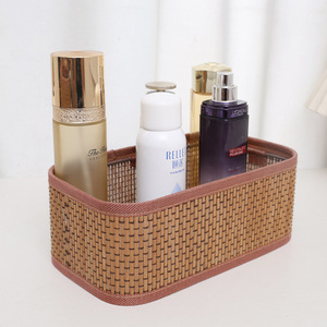 Caja de almacenamiento de ratán de estilo nórdico para dormitorios, cesta de almacenamiento de ropa con tapa, organizador de juguetes y libros, caja de almacenamiento de aperitivos - Product Image 3