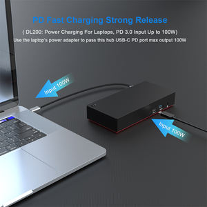 Pour Lenovo <span class=keywords><strong>Thinkpad</strong></span> <span class=keywords><strong>Station</strong></span> d'accueil avec pour HDMI DP USB-C/A Ports Gigabit Ethernet Audio-USB 3.0 Interface Stock produit - Product Image 3