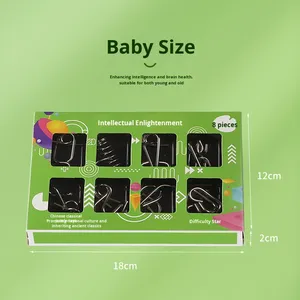 Bán buôn phiên bản mới 8-Piece giáo dục kim loại đồ chơi Set chín liên kết Nhẫn loạt thông minh khóa mở khóa unbuckling năm - Product Image 6