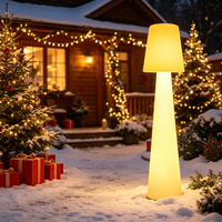 Lampadaire LED sur pied 200 cm rechargeable étanche avec télécommande pour centre commercial, projet commercial, sans fil RGB