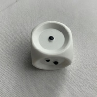 Dés de jeu en plastique XR 2 cm avec points braille pour les jeux des personnes aveugles, dés à picots blancs imprimés de points noirs, à partir de 14 ans