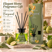 Collection de diffuseurs à bâtonnets 120 ml en marque blanche, huile parfumée florale fruitée avec flacon en verre pour marques de décoration intérieure