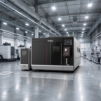 Machine de découpe laser à fibre industrielle entièrement fermée Derek DF3015S - Découpeuse de métal CNC automatique à 3 axes avec approvisionnement direct d'usine