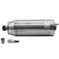 Kit moteur de broche refroidi par eau HLTNC 5,5 kW 125 mm 380 V ER25 pour la sculpture sur pierre et marbre avec variateur de fréquence (VFD) haute puissance 7,5 kW
