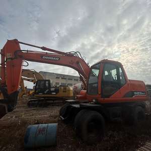 Excavatrice sur pneus d'occasion d'origine coréenne Doosan DH210W-7, modèle 2022, 19,8 tonnes, moteur et pompe, vente directe d'usine - Product Image 4