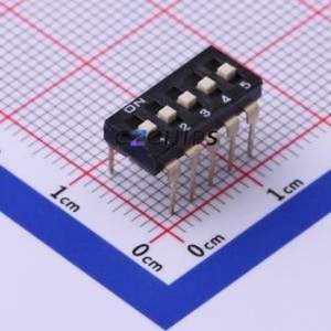 ES-05KP DIP Switch Through hole Component (THT) Switch Flat Toggle, Raised Type Single Pole Single Throw 5 2.54mm - Product Image 1