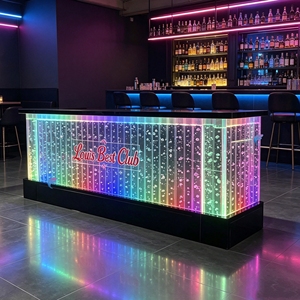 The <strong>Grandstone</strong> Acrylic Water Bubble Wall Led Light Panel Contemporary Freestanding Room Divider Translucent Laser Cut Design - Product Image 2