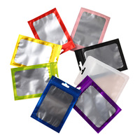 Petit emballage en plastique personnalisé de feuille d'aluminium thermoscellée sac de pochette en mylar plat à 3 faces scellé pour l'emballage d'accessoires de téléphone