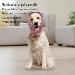 Orejeras multifuncionales para mascotas, color morado, suaves y cálidas, con reducción de ruido para perros, uso en invierno - Product Image 1