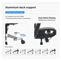 Chaise de bureau ergonomique, chaise d'ordinateur confortable en maille pour le bureau avec un design en forme de U 8D