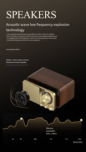 Loa <span class=keywords><strong>Bluetooth</strong></span> gỗ chất lượng cao, âm thanh cổ điển, kiểu dáng retro, <span class=keywords><strong>radio</strong></span> không dây, <span class=keywords><strong>Bluetooth</strong></span> 5.3, loa siêu trầm di động - Product Image 6