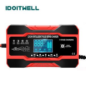 <span class=keywords><strong>Chargeur</strong></span> de batterie intelligent 12V 24V pour camion, moto, voiture, avec réparation par impulsions pour batteries au plomb sèches, AGM, GEL - Product Image 4