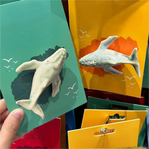 Vente en gros <span class=keywords><strong>de</strong></span> poissons marins marins marins côtiers animaux en résine artisanat requin et dauphin aimants pour réfrigérateur figurines souvenirs - Product Image 3