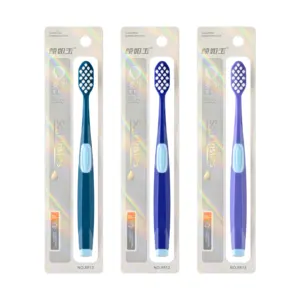 Jadeu 8813 Plastic New Design Wholesale Bulk Custom Label ODM OEM with Logo Plastic Soft Bristle Tooth Brush Toothbrush