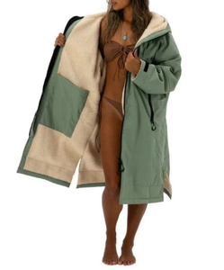 Toptan özel yüksek kalite su geçirmez değişim Robe rüzgarlık spor yüzmek ceket havlu panço - Product Image 3