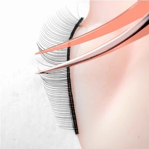 Obexa กรรไกรต่อขนตาสแตนเลสเคลือบพลาสม่าสำหรับมืออาชีพแหนบปลายแหลมทรงโค้งตรงแต่งหน้า - Product Image 6