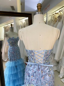 Vestidos de Noche de Lujo Azul Celeste con Diseño Especial 2026 con Bordado, Lentejuelas y Pedrería - Product Image 5