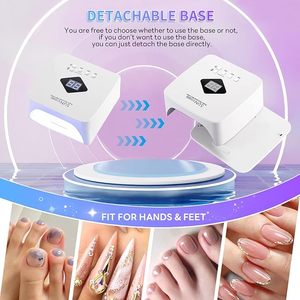Lámpara UV Recargable para Uñas de Gel, 3 Modos de Temporizador, Secador Portátil Profesional de 120W, Secador de Uñas LED Inalámbrico - Product Image 6