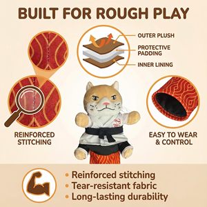 Gant de combat interactif pour chat avec manchon de protection pour le bras, jouet marionnette pour un jeu sûr avec les chatons et les chats adultes - Product Image 4