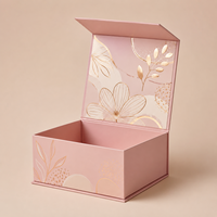 Boîte cadeau en papier pliable magnétique personnalisée, emballage en carton recyclé, boîte noire faite à la main avec logo imprimé pour cosmétiques, chaussures, vêtements