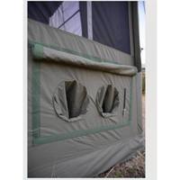 Tente gonflable automatique de luxe portable double couche en PVC et coton, résistante à l'eau et aux UV, pour 8 à 12 personnes