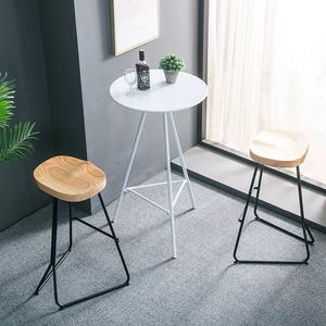 Barra de hierro forjado comercial simple y moderna, combinación de silla de mesa alta, barra redonda alta, balcón para el hogar, mesa nórdica de ocio - Product Image 3