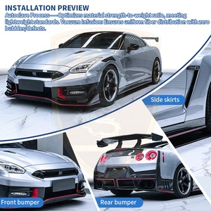 Kit Carrozzeria Aerodinamico in Fibra di Carbonio Stile Nismo 2024 per <span class=keywords><strong>Nissan</strong></span> GTR R35, Paraurti, Alettone Posteriore, Cofano Bagagliaio, Parafanghi Larghi - Product Image 4