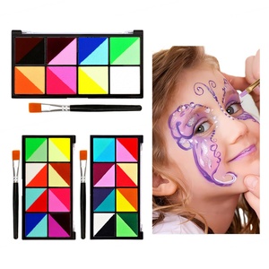 Water Based Body Face <b>Paint</b> <b>Set</b> Colorful Non Toxic Cosplay Party Halloween Makeup Palette for Children Kids Face <b>Paint</b> Kit - Product Image 1