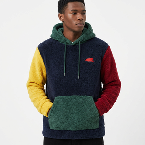 Custom Solid Winter Sherpa Fleece Oversized Pullover <b>Hoodie</b> OEM ODM Embroidered Logo Heavyweight Lined <b>Teddy</b> Fleece Sweatshirt - Product Image 3