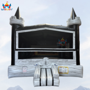 Vente chaude Château gonflable commercial en PVC noir et blanc 4x4m Facile à installer Château gonflable personnalisé pour le plaisir - Product Image 3