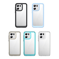 Coque de téléphone transparente en TPU + acrylique pour OPPO A6K/K14/K14X/A6X/Reno16 avec cadre de caméra surélevé, ajustement fin et protection anti-chute