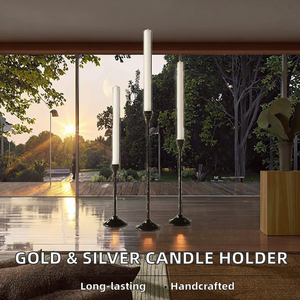 Modern Decorative Iron Christmas <b>Candlestick</b> Holder Matte Gold Silver Durable Handmade <b>Large</b> Furbish Home Decor for Home - Product Image 2