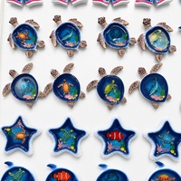 Aimant de réfrigérateur personnalisé en résine 3D, tortue marine, animal marin, aimant de réfrigérateur, souvenir océan bleu tropical, logo personnalisé