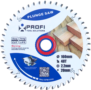 Hoja de sierra de corte cruzado para madera, 160mm - Product Image 1