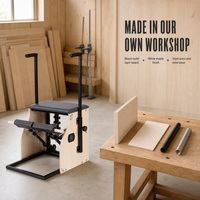 Chaise Wunda en bois YUNMU avec poignées réglables, équipement multifonctionnel de Pilates, entraînement de fitness durable, 4 ressorts coréens importés