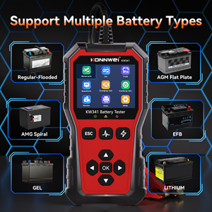 Tester Batteria Auto Moto Camion KONNWEI KW341 6V/12V/24V con Stampa Dati Guasto e Test Voltaggio Avvio - Strumento Diagnostico Caricabatterie Auto - Product Image 6