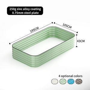 Prix usine Extra Large Planting Box Pots de fleurs en acier galvanisé Kit de jardin <span class=keywords><strong>surélevé</strong></span> Boîte de jardinière Grand lit de jardin bricolage - Product Image 5