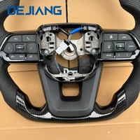 Volant de direction en cuir et fibre de carbone modifié pour Toyota Corolla LC300 Hilux Fortuner Land Cruise GR