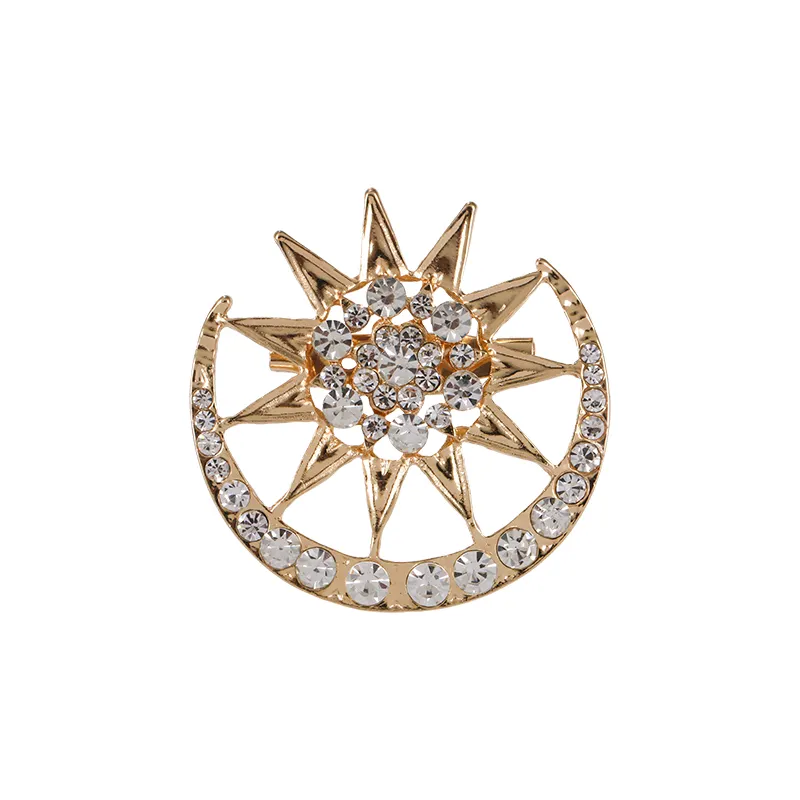 Jautoman — bijoux strass en cristal, broches malaisiennes avec symbole étoile et lune, vente directe, nouvelle collection