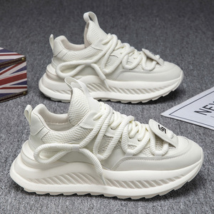 JUMU M0893 Zapatillas deportivas casuales de verano para hombre, transpirables con malla, suela de goma gruesa, soporte de arco, ligeras y que aumentan la altura - Product Image 4