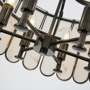 Custom Handmade <b>Modern</b> Luxury Brass Round Chandelier 6-<b>Light</b> for Dining Room Living Room <b>Kitchen</b> Island Bedroom Villa OEM ODM - Product Image 4